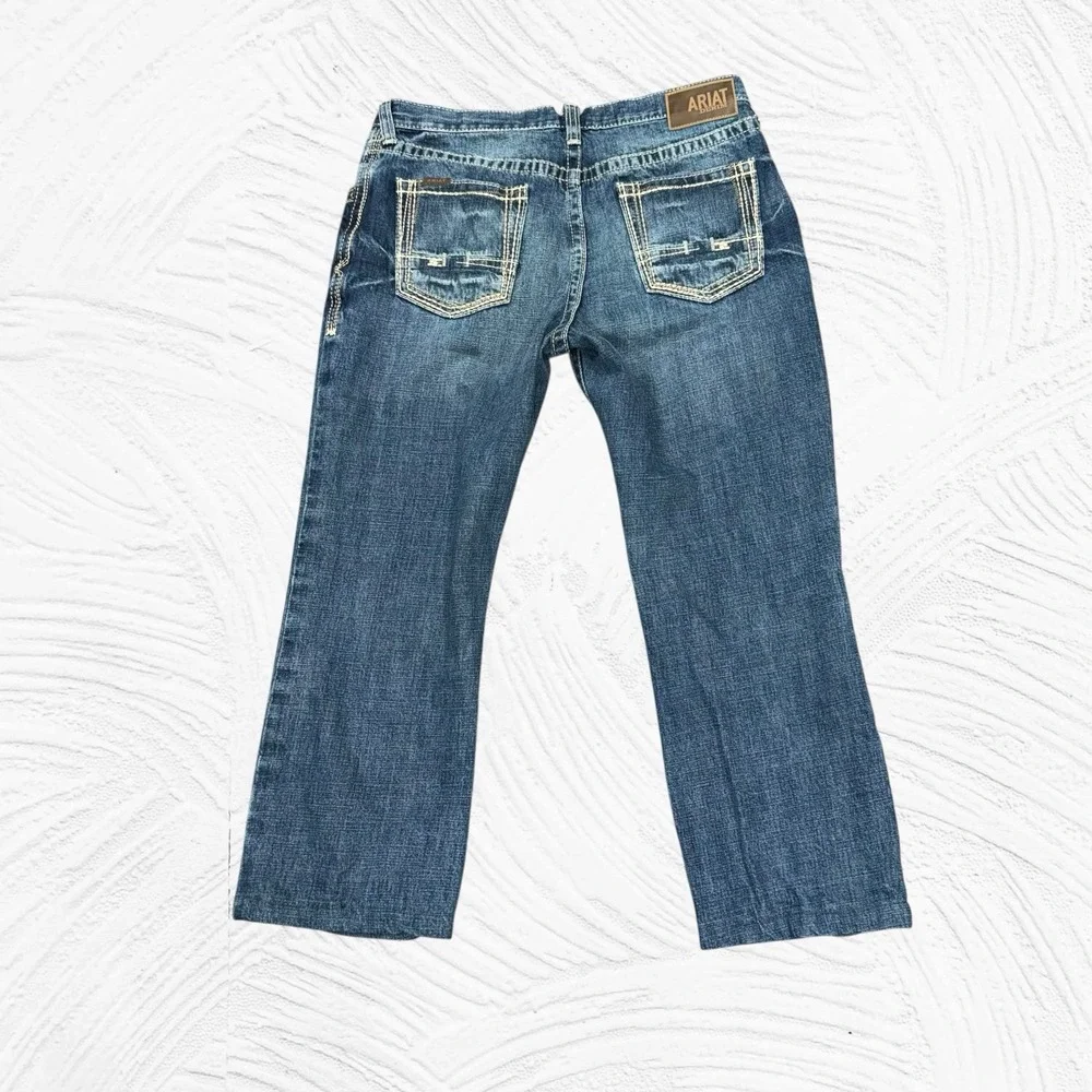 Ariat Denim Men's M4 Relaxed Bootcut Boundary Medium Wash Jeans 35X27(read)